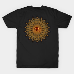 The all seeing eye in gold and black T-Shirt